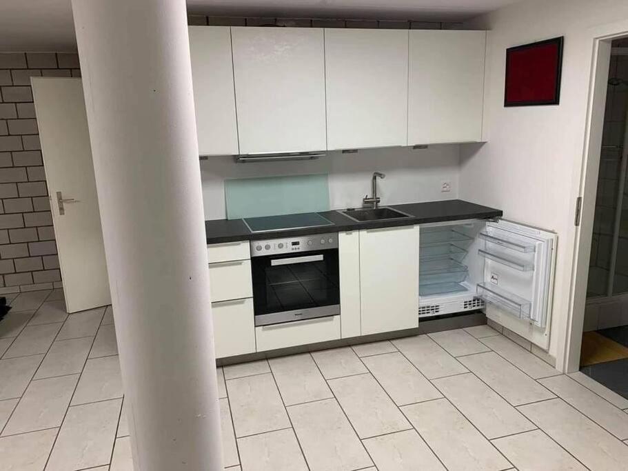 Basel - 5 Mins Away - Modern Basement Studio With Kitchen 35M2 In Muttenz Ngoại thất bức ảnh