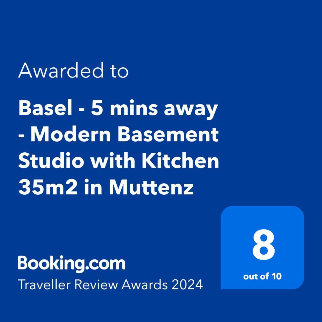 Basel - 5 Mins Away - Modern Basement Studio With Kitchen 35M2 In Muttenz Ngoại thất bức ảnh